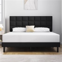 ULN-Molblly Queen Size Upholstered Platform Bed Fr