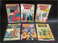 6 DC Comics,Superman and Batman,Low Grade