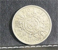 1955 Two Shillings Elizabeth II