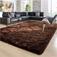 $113  Ompaa Brown 8x10 Feet Large Area Rugs Fluffy