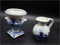 Delft Holland Small Pitcher and Goblet