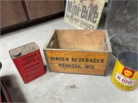 Binder Wood Crate, Oil Can