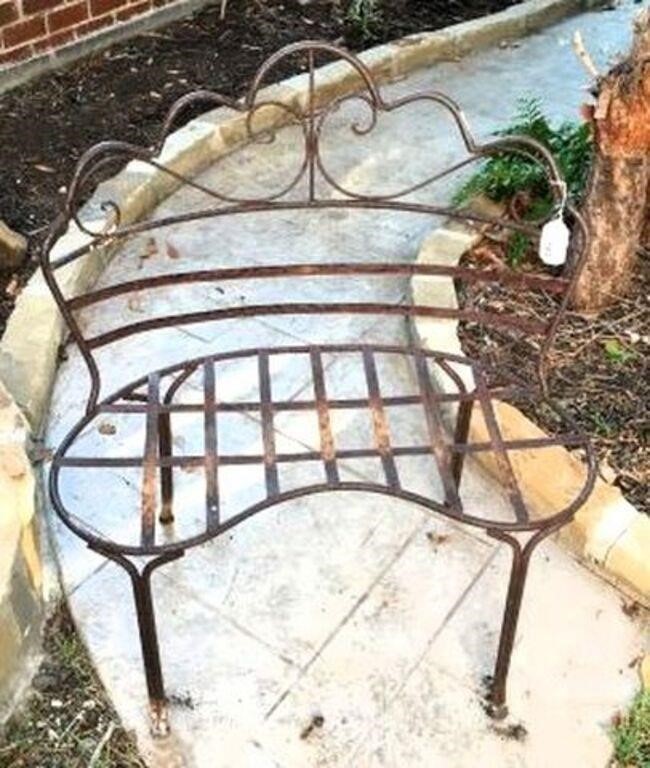 Metal Strap Garden Love Seat