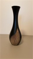 MCM Wood Carved Vase 15"