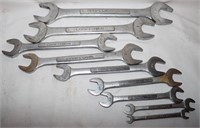 9 pc. Craftsman Open End Wrench Set 1/4"-1-1/8"