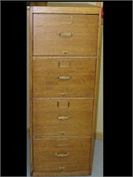 VERY NICE QUARTER SAWN OAK FILE CABINET WITH