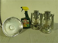 Heat lamp, dented, too battery operated lamps,