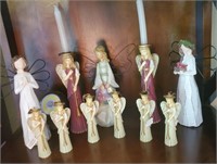 Shelf of angels 2 are candleholders