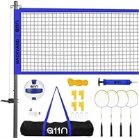 $180-A11N Volleyball and Badminton Combo Set With