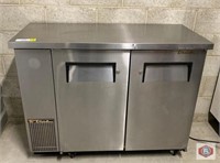 True two door back bar cooler stainless