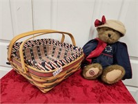 Longaberger basket and boyds bear