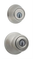 R3504  Kwikset Polo Entry Knob and Deadbolt Satin