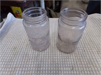 2 old jars purple