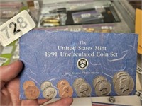 1991 US MINT UNCIRCULATED COIN SET