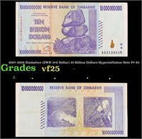 2007-2008 Zimbabwe (ZWR 3rd Dollar) 10 Billion Dol