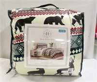 SOUTHERN HOME "BEAR AND DEER" 6 PIECE COMFORTER SE