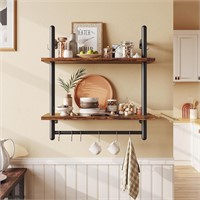 2 Tier Ladder Shelves with Tower Bar