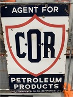 COR Petroleum Products Enamel Sign 1200x1800