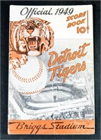 1949 DETROIT TIGERS GAME PROGRAM SCORE BOOK