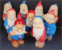 (AC) Vintage Rubber Seven Dwarfs Figurines