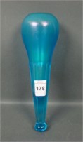 Diamond Blue Cupped Car Vase - Signed Benzer