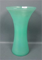 U.S. Glass Jade Green Flared Vase.
