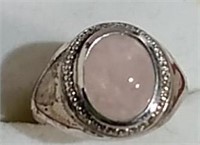 Sterling Silver Morganite Ring Sz 8 W/ Appraisal