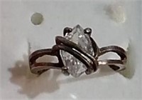 Sterling Silver Ring W/ Stone Approx Sz 5-6