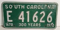 1970 South Carolina License Plate