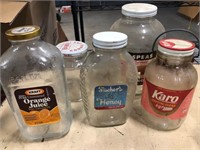 Box of vintage jars