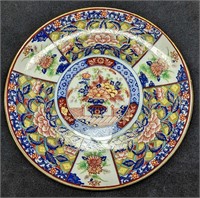 Imari Ware Porcelain Colorful Floral Hangable Plat