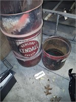 Old metal Oil cans.