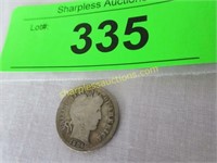 Uncirculated 1904 Barber dime