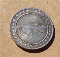 Sports Car Hobo Style Challenge Coin