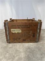 Vintage wood ammo crate, does not have a lid