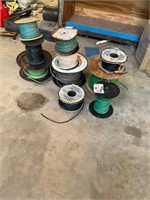 10 rolls of various sized wire