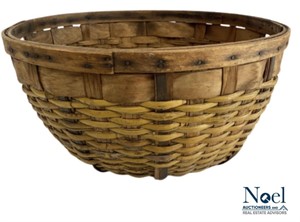 Antique Primitive Rattan Woven Basket
