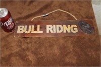 BULL RIDING WALL PLACQUE