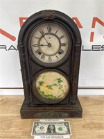 Vintage wood case mantle clock marked trade mark