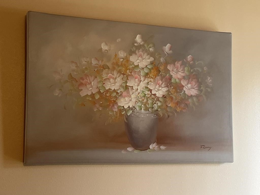 Floral original wall mart signed Rosy bottom right