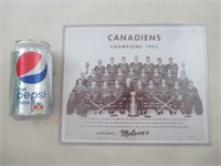 Photo Molson du Canadiens de Montréal de 1953