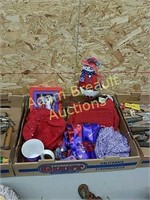 Box of assorted Red Hat Ladies decor