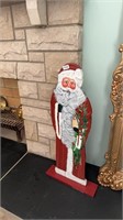 Tall wooden Santa