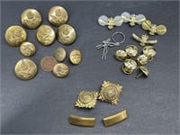 Military Buttons & Pins - Mostly Canadian, British