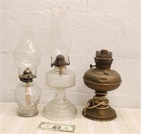 (3) OIL LAMPS