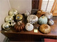 Glass Pumpkins & Other Holiday Decor