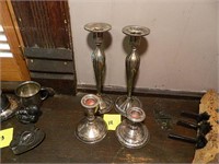 Candle Holders Marked Sterling