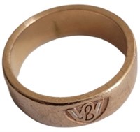 BIRKS 10 KT GOLD MONOGRAMMED RING