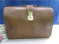 18" Vintage LeatherLook Travel Bag Brief CarryCase