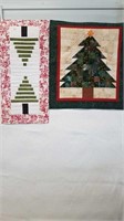 QUILTED CHRISTMAS TREE WALL HANGING + TABLE RUNNER
